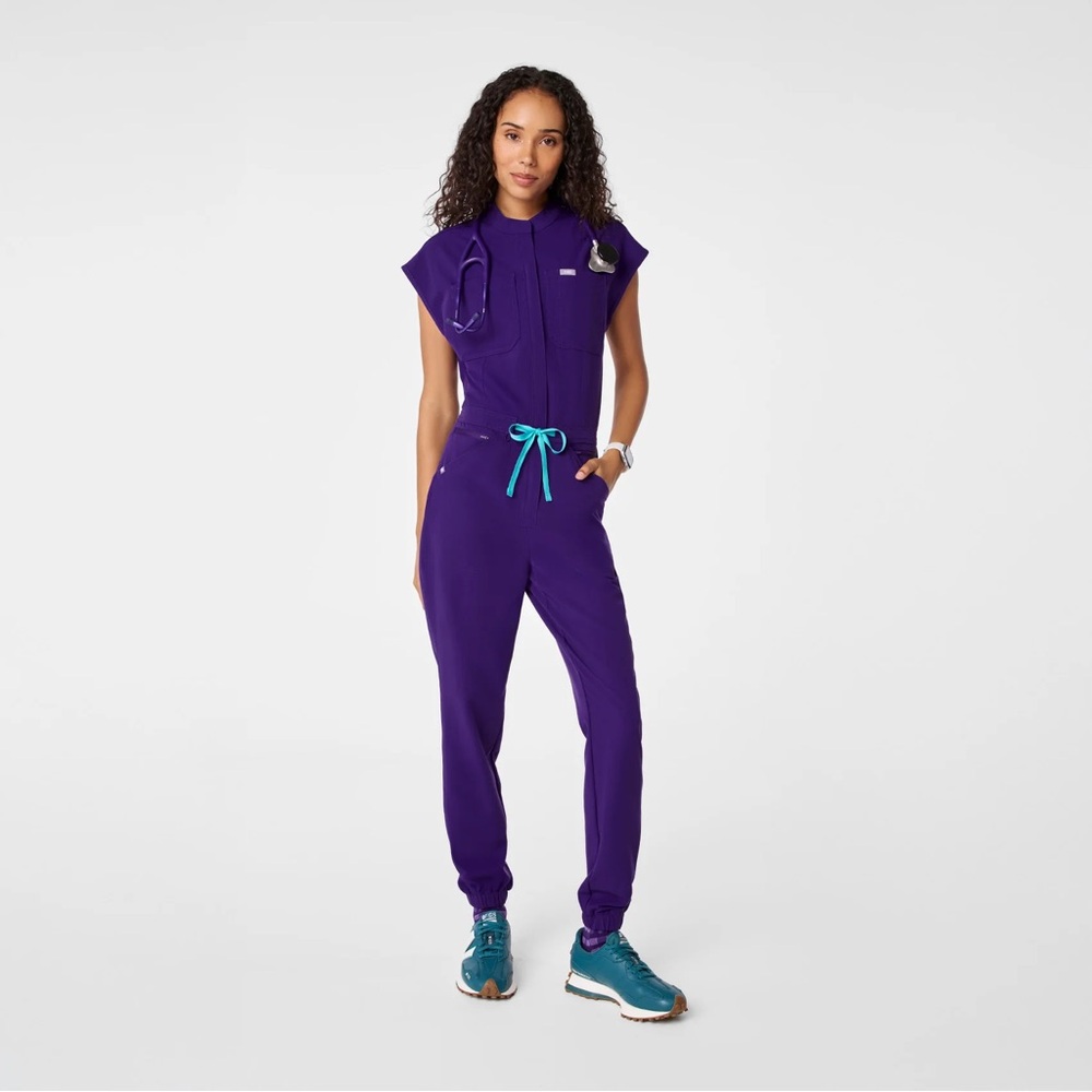 BRAND NEW Figs XS Scrub Cargo Jumpsuit (Purple Pulse)